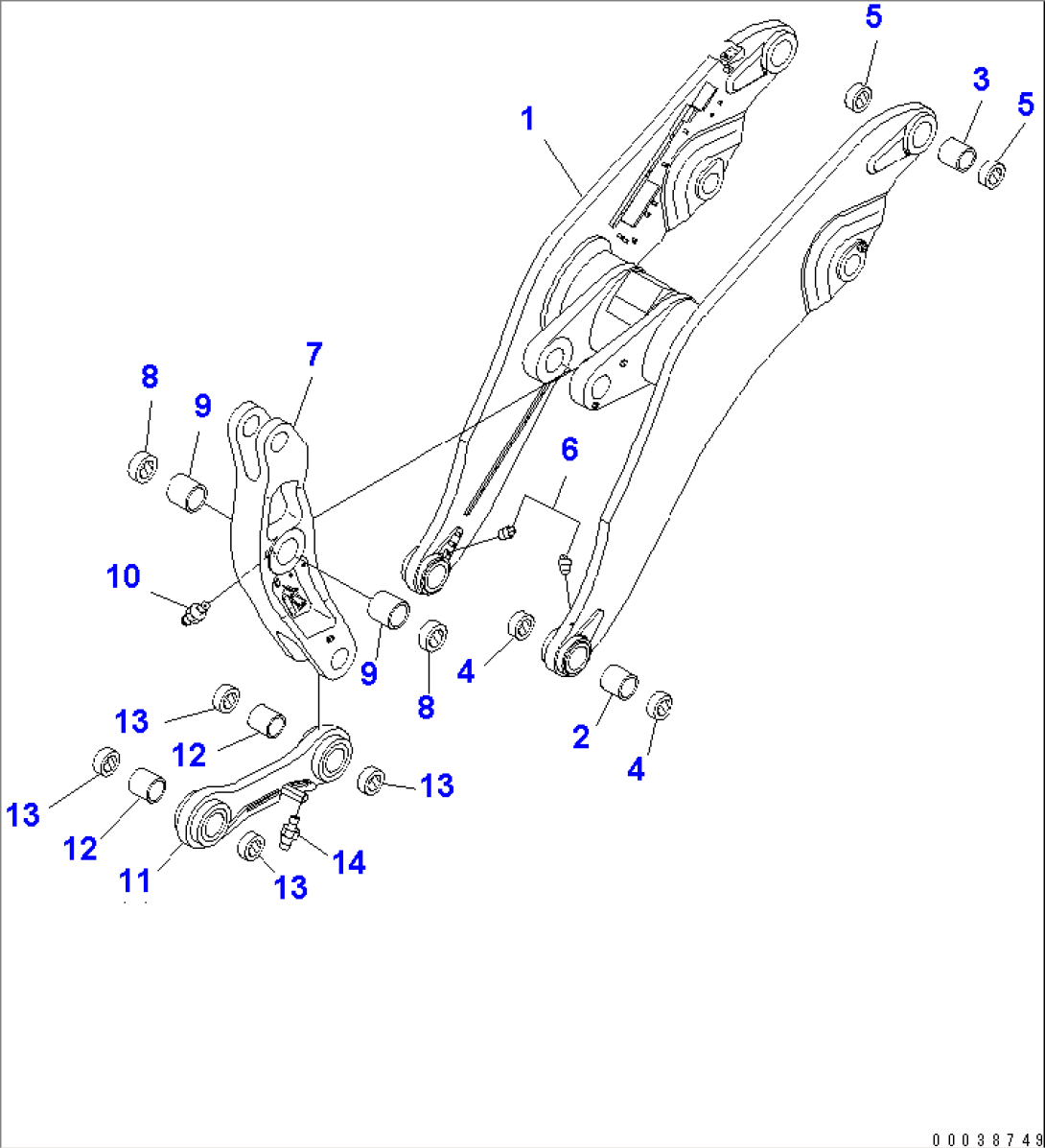 LIFT ARM AND BELLCRANK (FOR REMOTE POSITIONER)