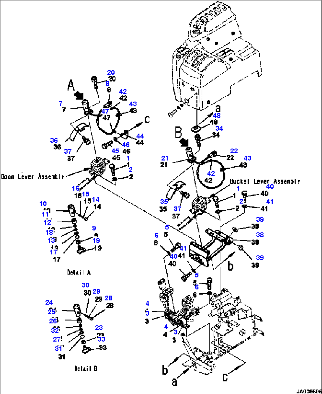 K4202-001004 LOADER CONTROL UNIT BUCKET AND BOOM 2-EPC LEVERS