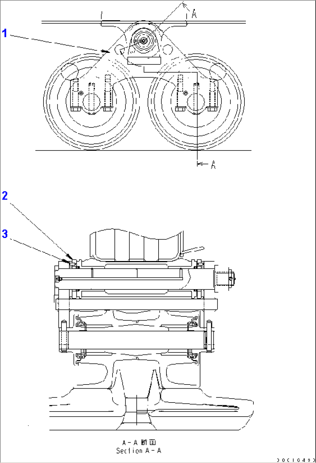 TRACK ROLLER (BRACKET) (CENTER)