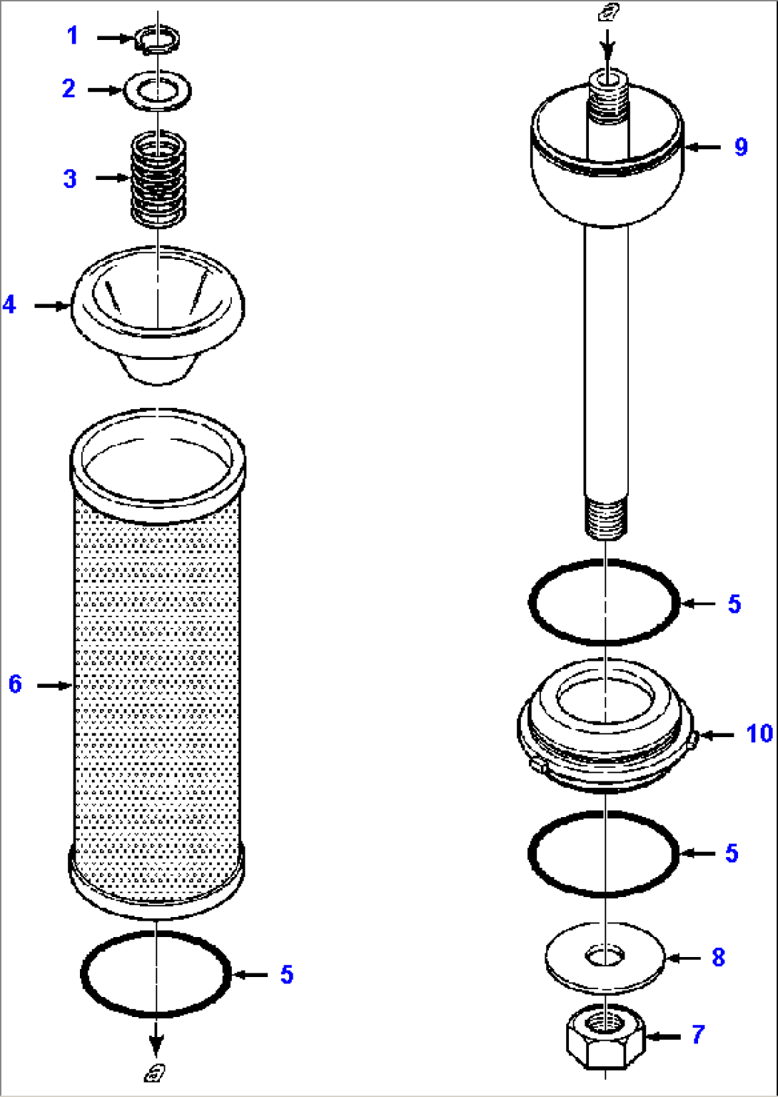RESERVOIR RETURN OIL FILTER - ALL MACHINES