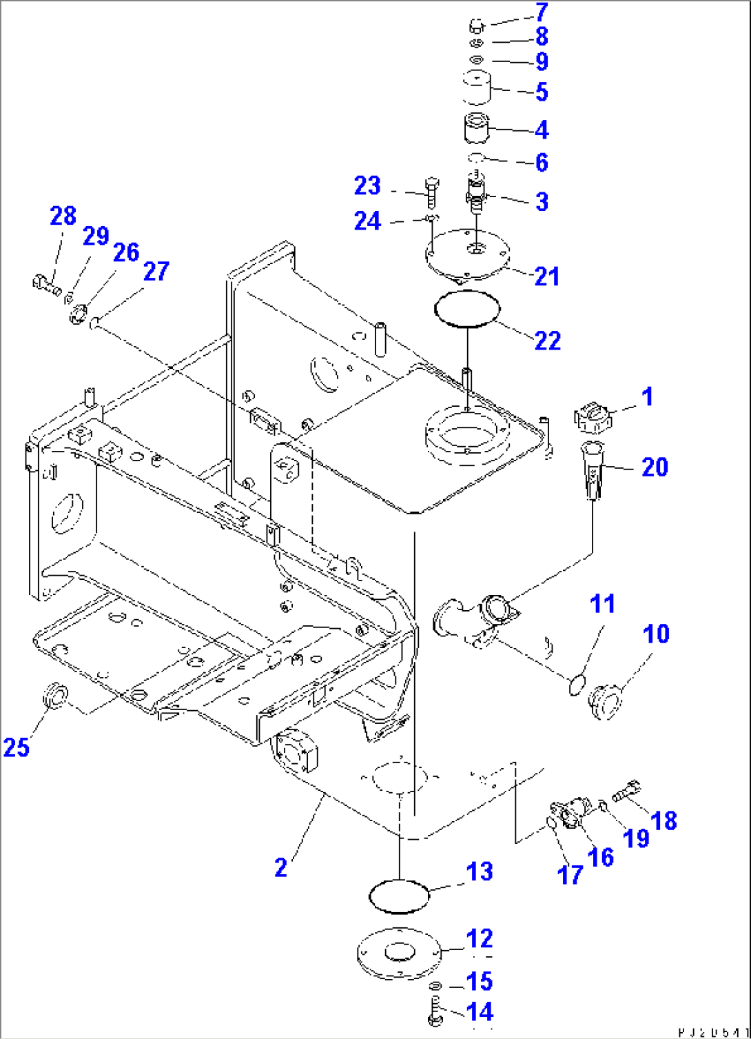 HYDRAULIC TANK (VANDALISM PROTECTION) (WITH A.S.R.)