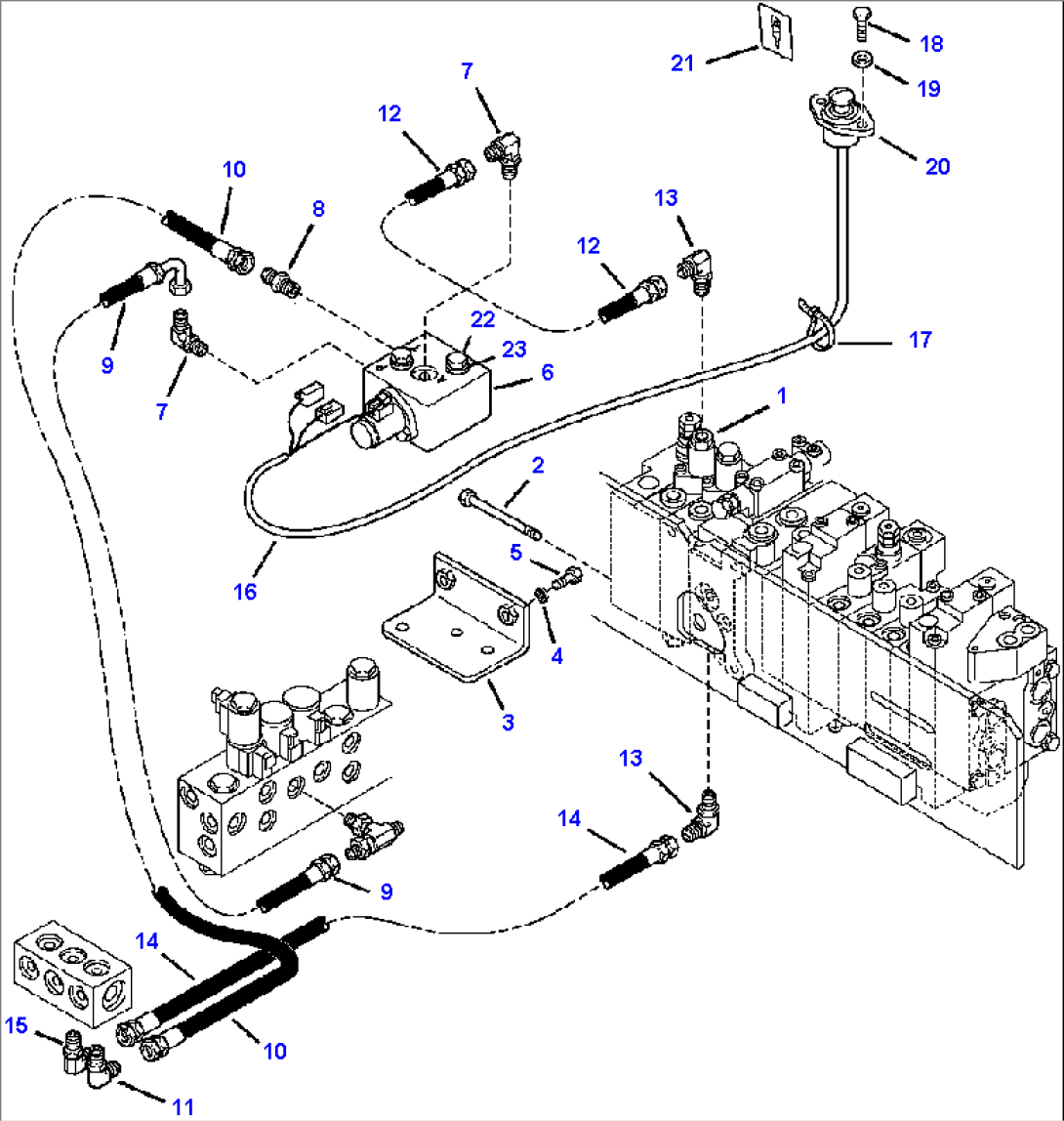 H6513-01A0 BACKHOE PIPING HAMMER FEED LINES