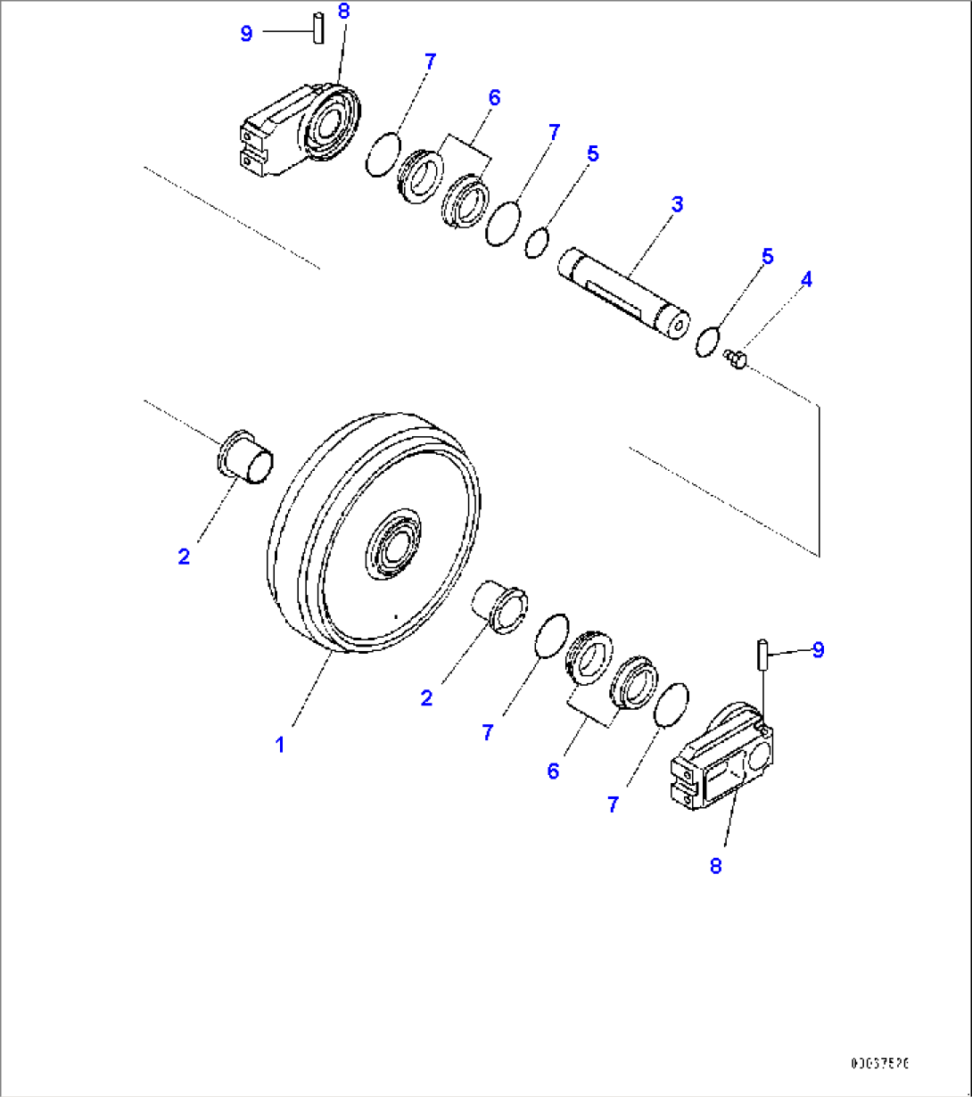 Front Idler and Idler Cushion, Idler (#2616-)