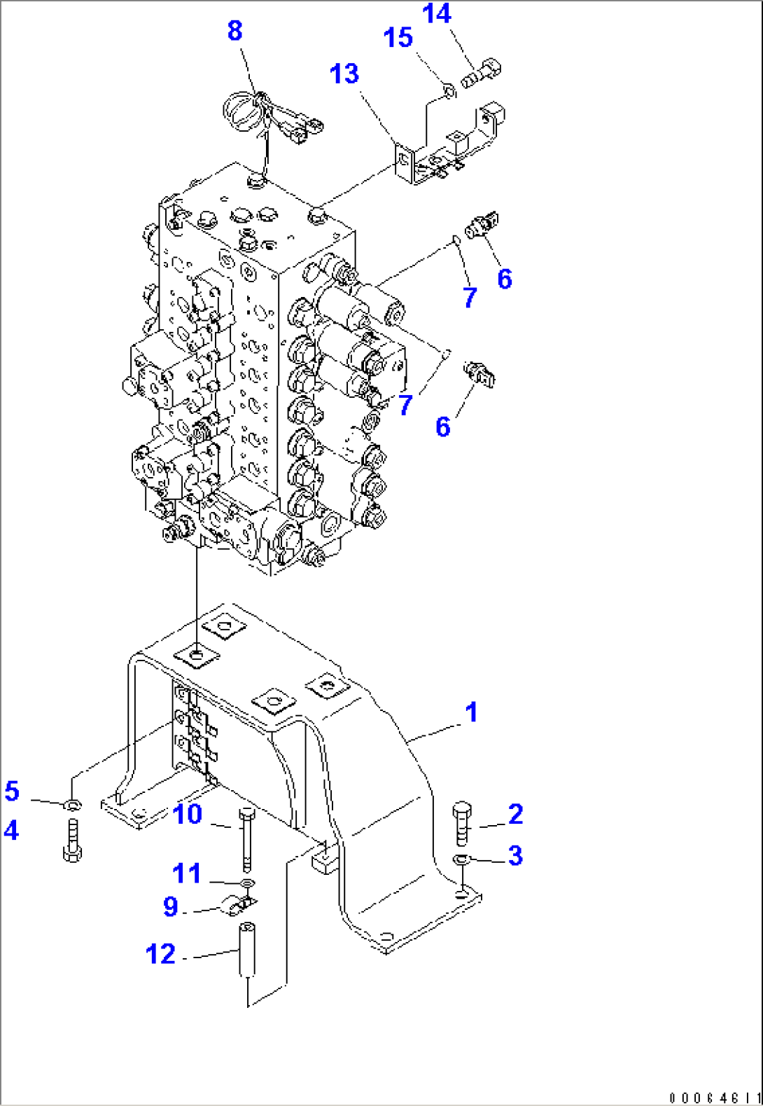 MAIN CONTROL VALVE (VALVE BRACKET AND SENSOR)(#30001-)