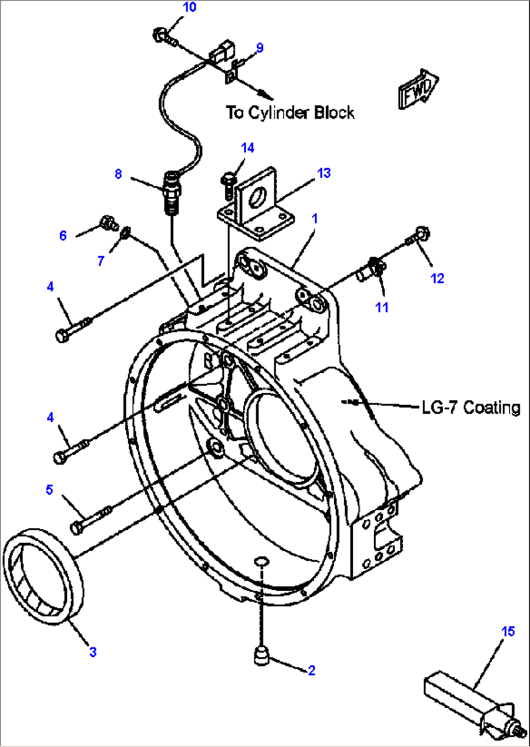 FIG. A2210-A4F5 FLYWHEEL HOUSING