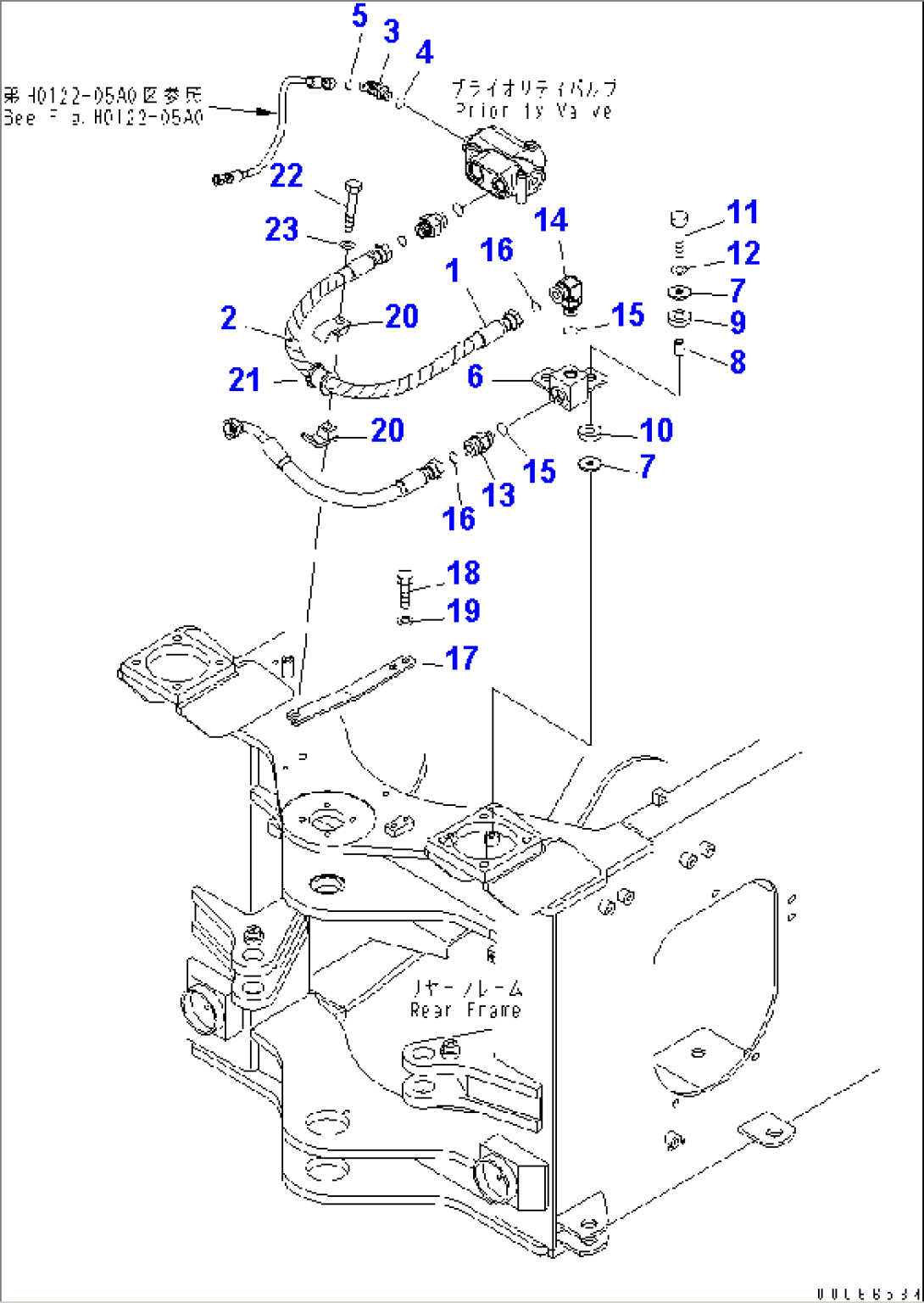 STEERING VALVE (PIPING)(#70001-)