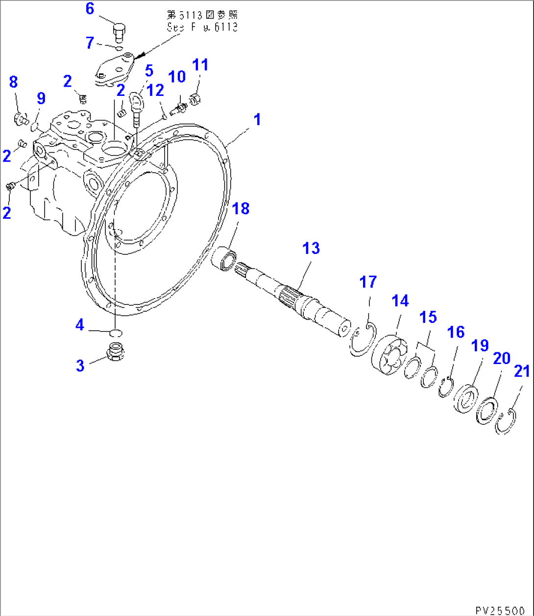 HYDRAULIC PUMP (1/6)(#1101-)