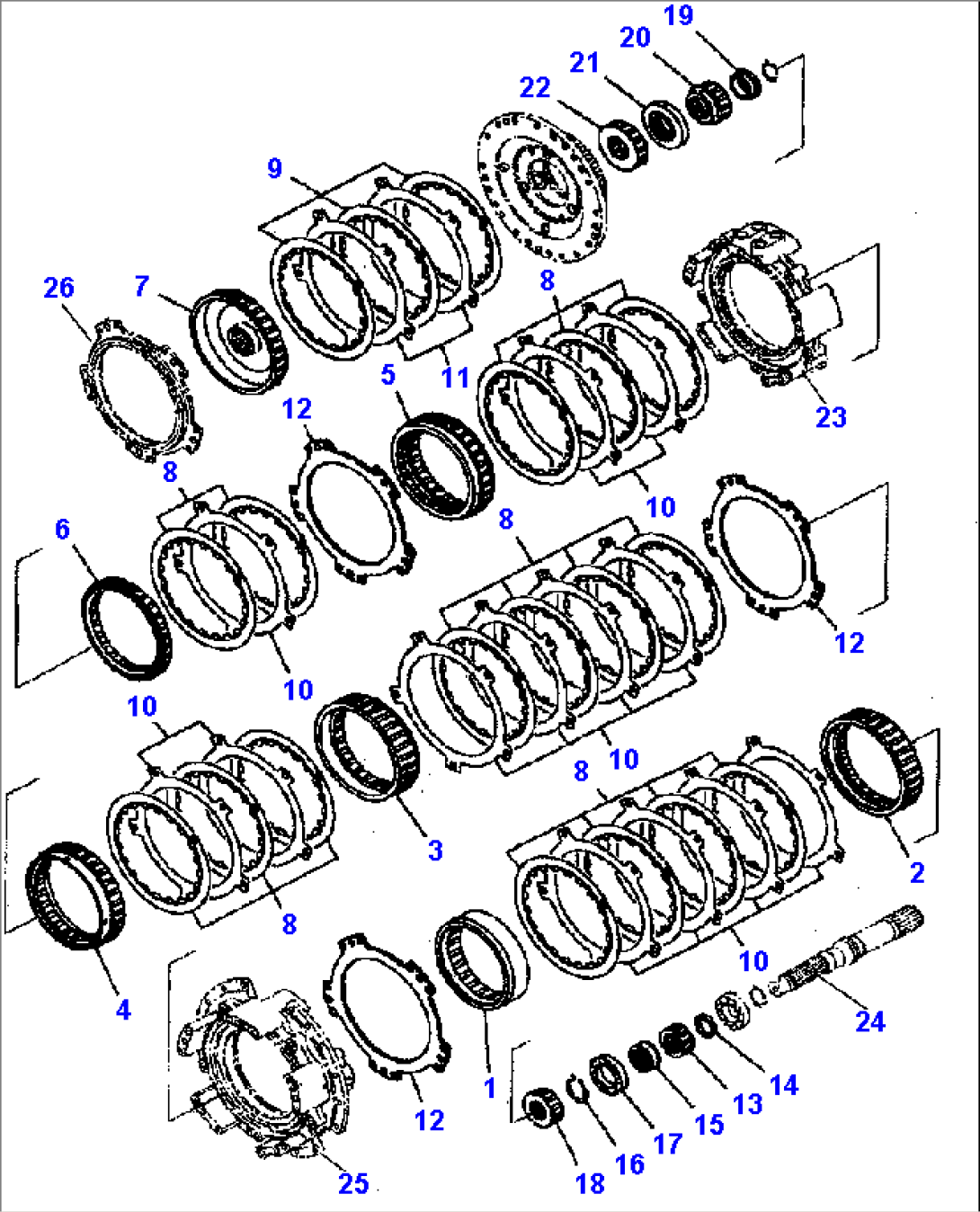 F4320-55A0 TRANSMISSION ASSEMBLY TRANSMISSION GEARS