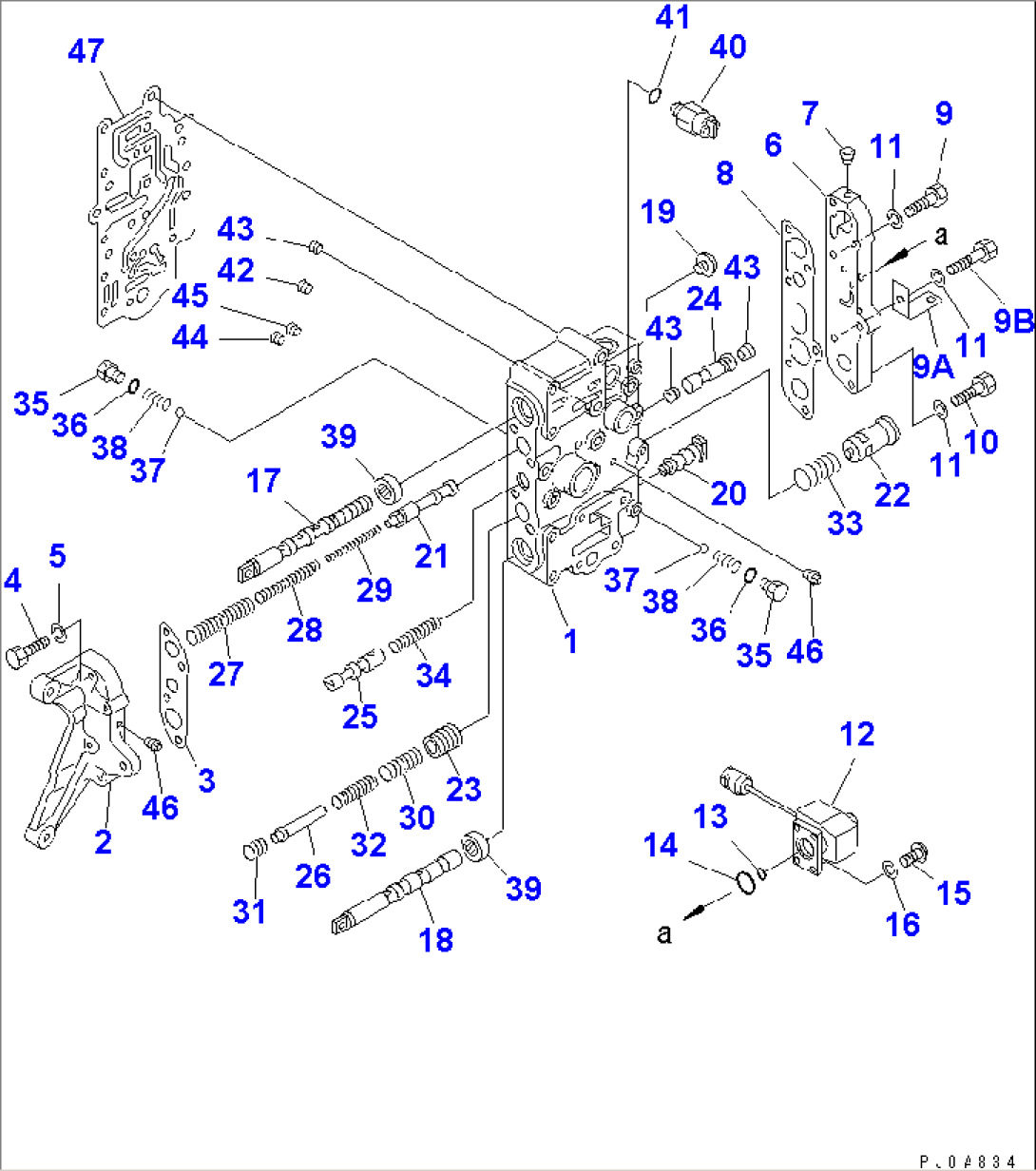 TRANSMISSION CONTROL VALVE (2/3) (LOWER VALVE)