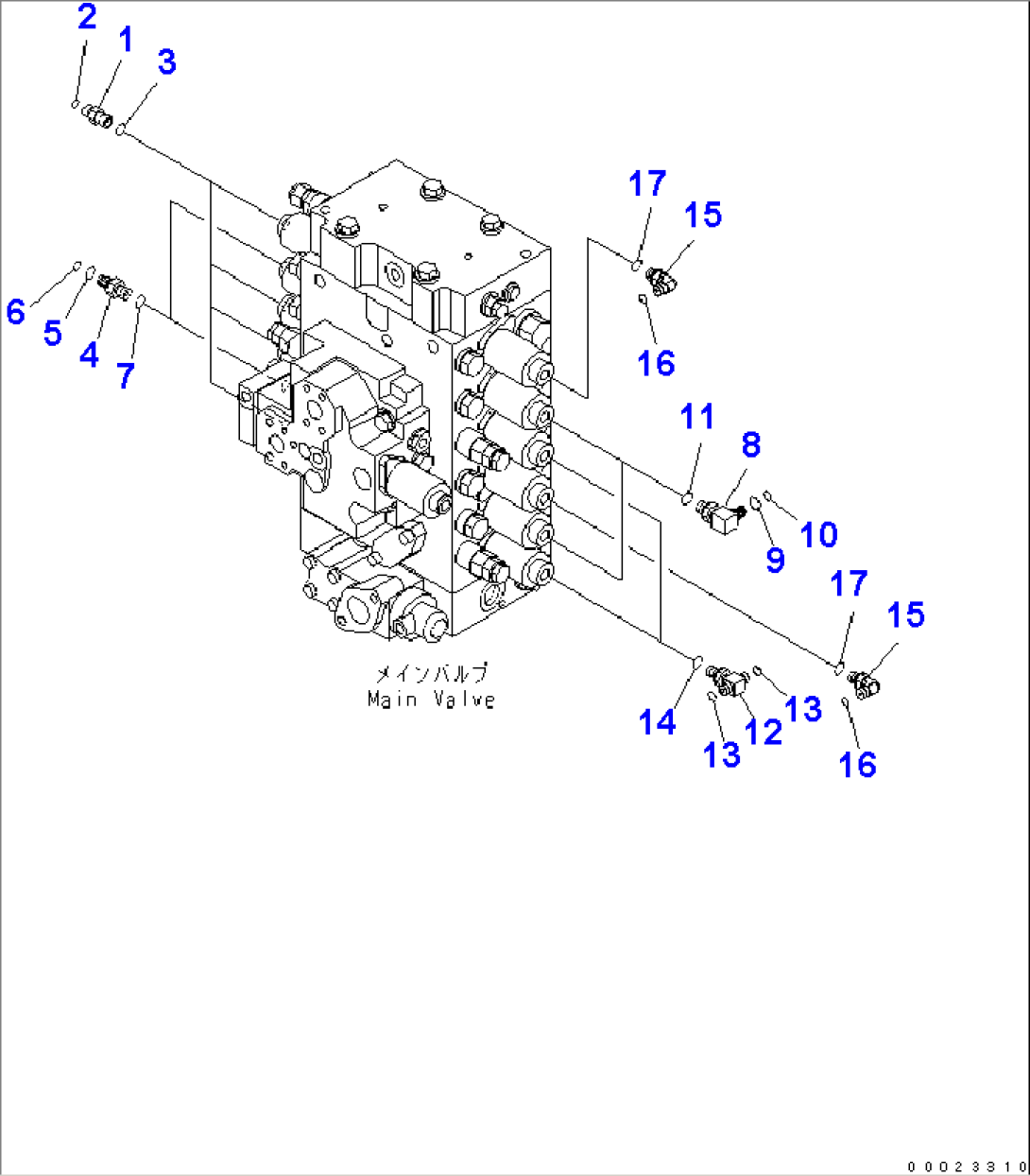 MAIN VALVE (CONNECTING PARTS) (PILOT PORT PARTS)