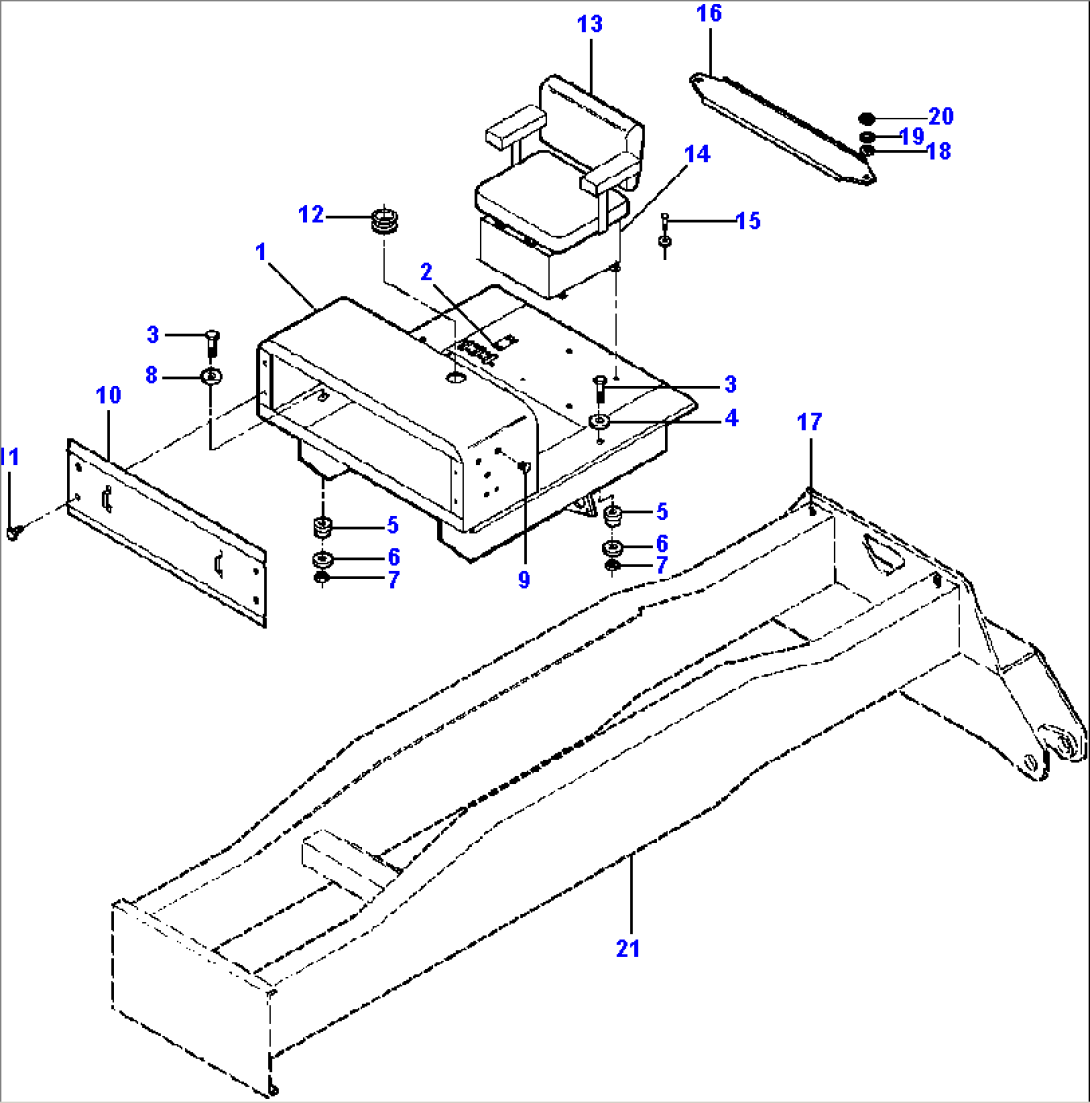 SEAT, SEATBOX & TRIM S/N 10698 & UP