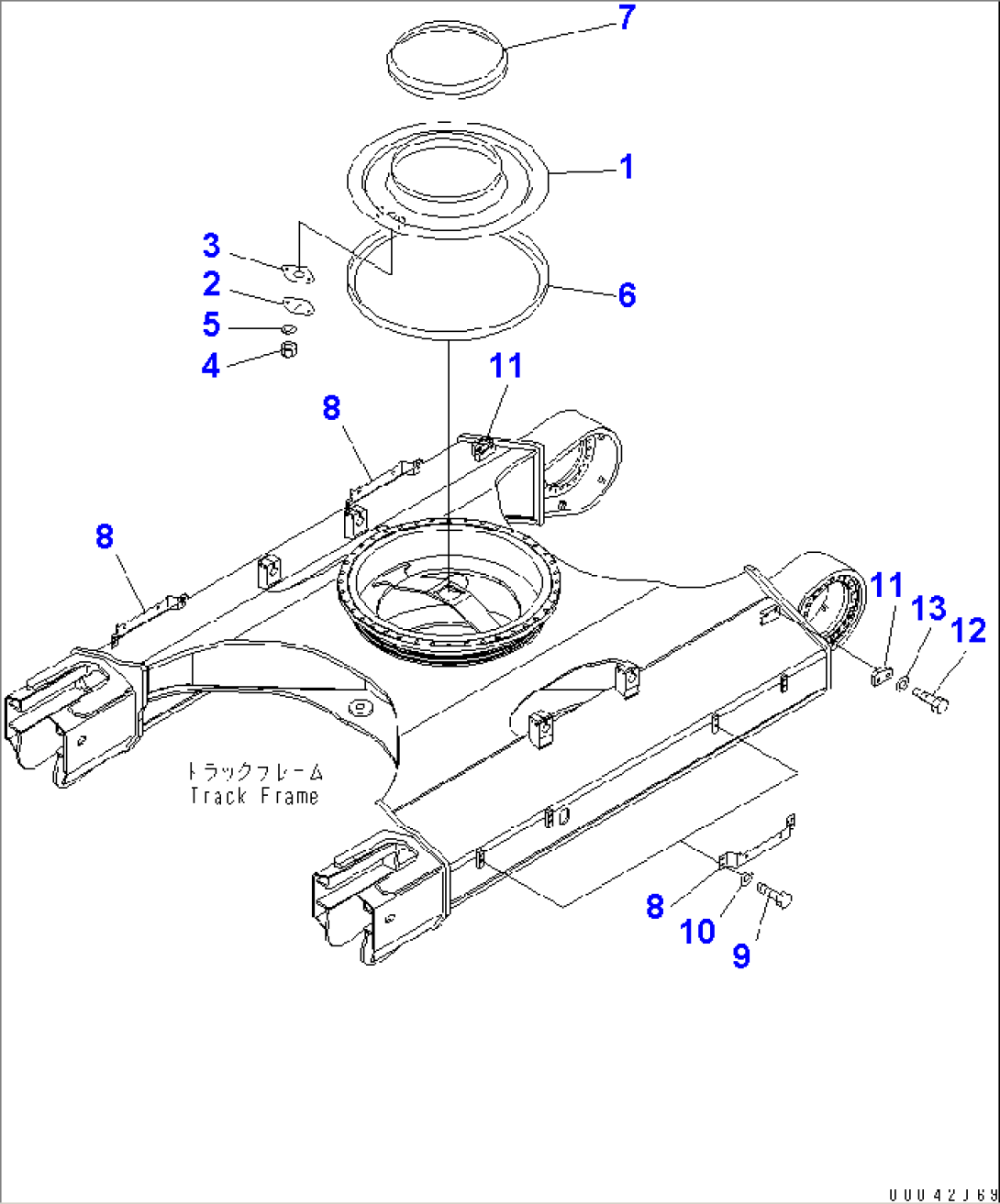 TRACK FRAME (GREASE BATH AND STEP)(#70001-)