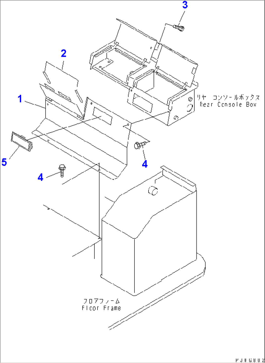 FLOOR (REAR CONSOLE COVER) (WITH AIR CONDITIONER OR HEATER)(#64225-)