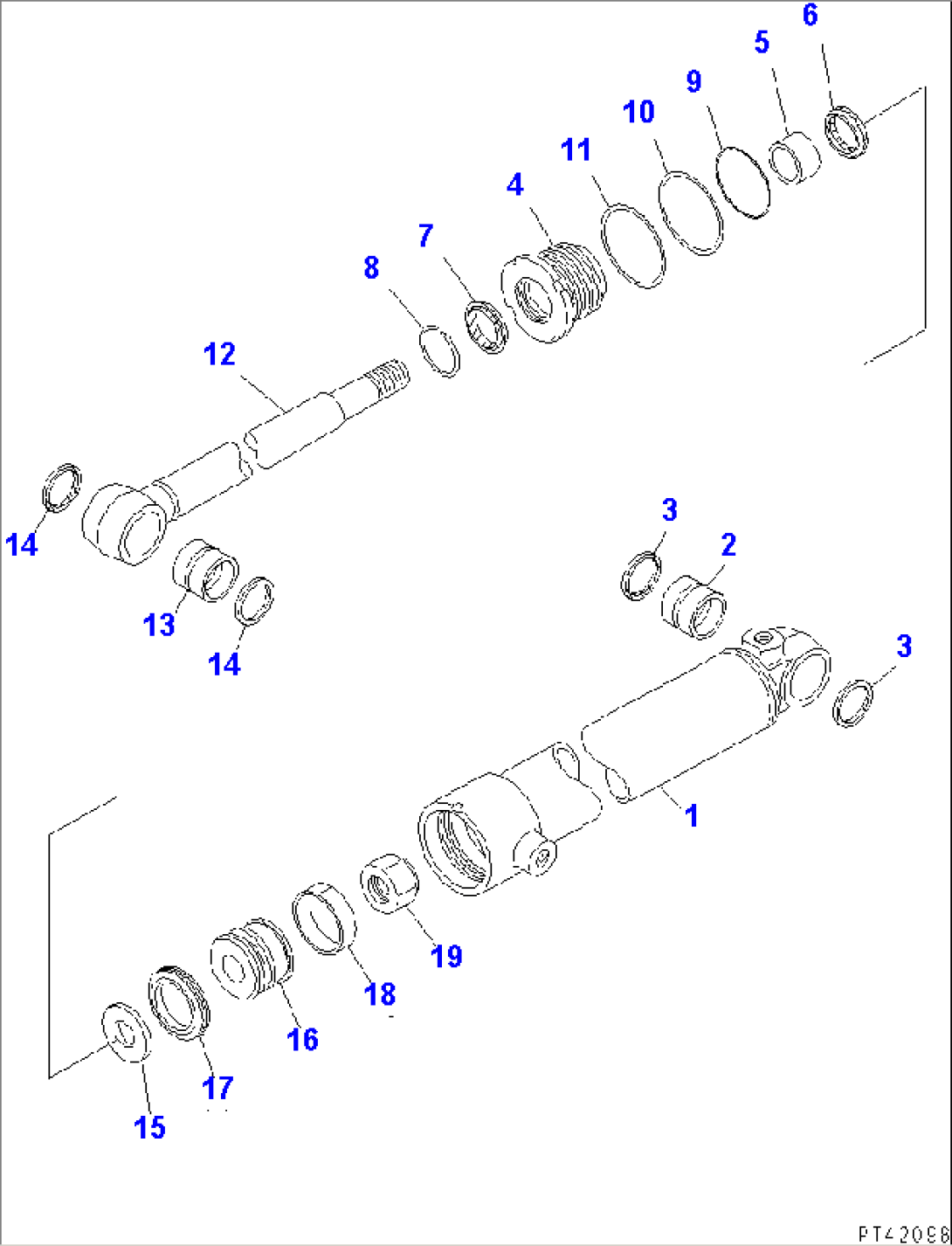 ANGLE CYLINDER (FOR P.A.P. MECHANICAL MULTI COUPLER)