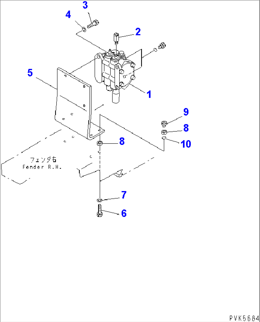 MAIN VALVE (MOUNT) (FOR ANGLE DOZER) (FOR BACK HOE)