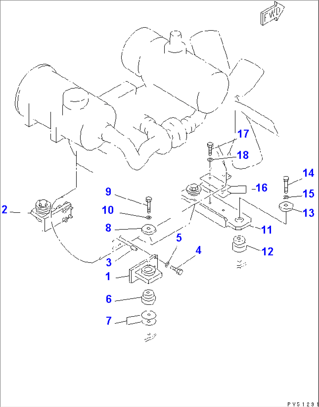 ENGINE MOUNTING PARTS(#11001-11086)