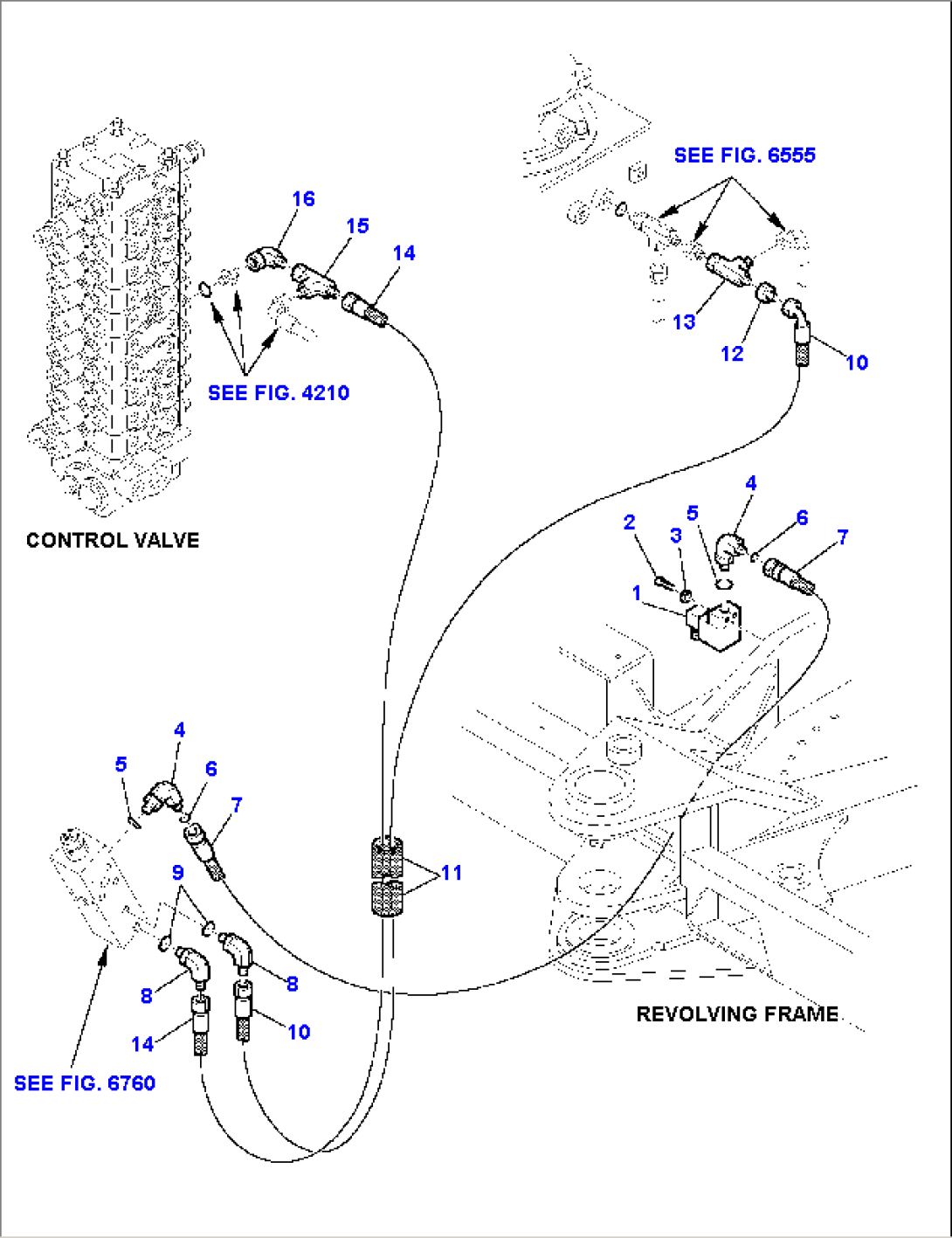 HYDRAULIC PIPING (OVERLOAD SENSOR LINE)