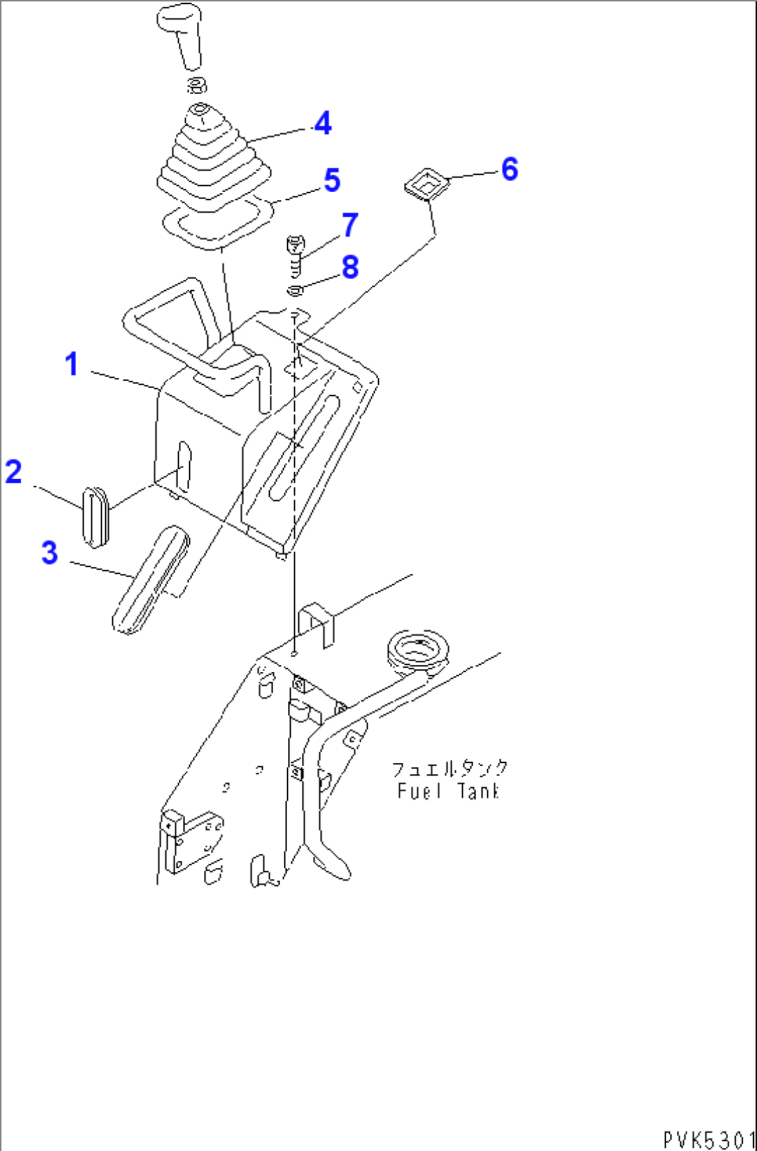 FUEL GUIDE(FOR MONO LEVER STEERING)(#90001-)
