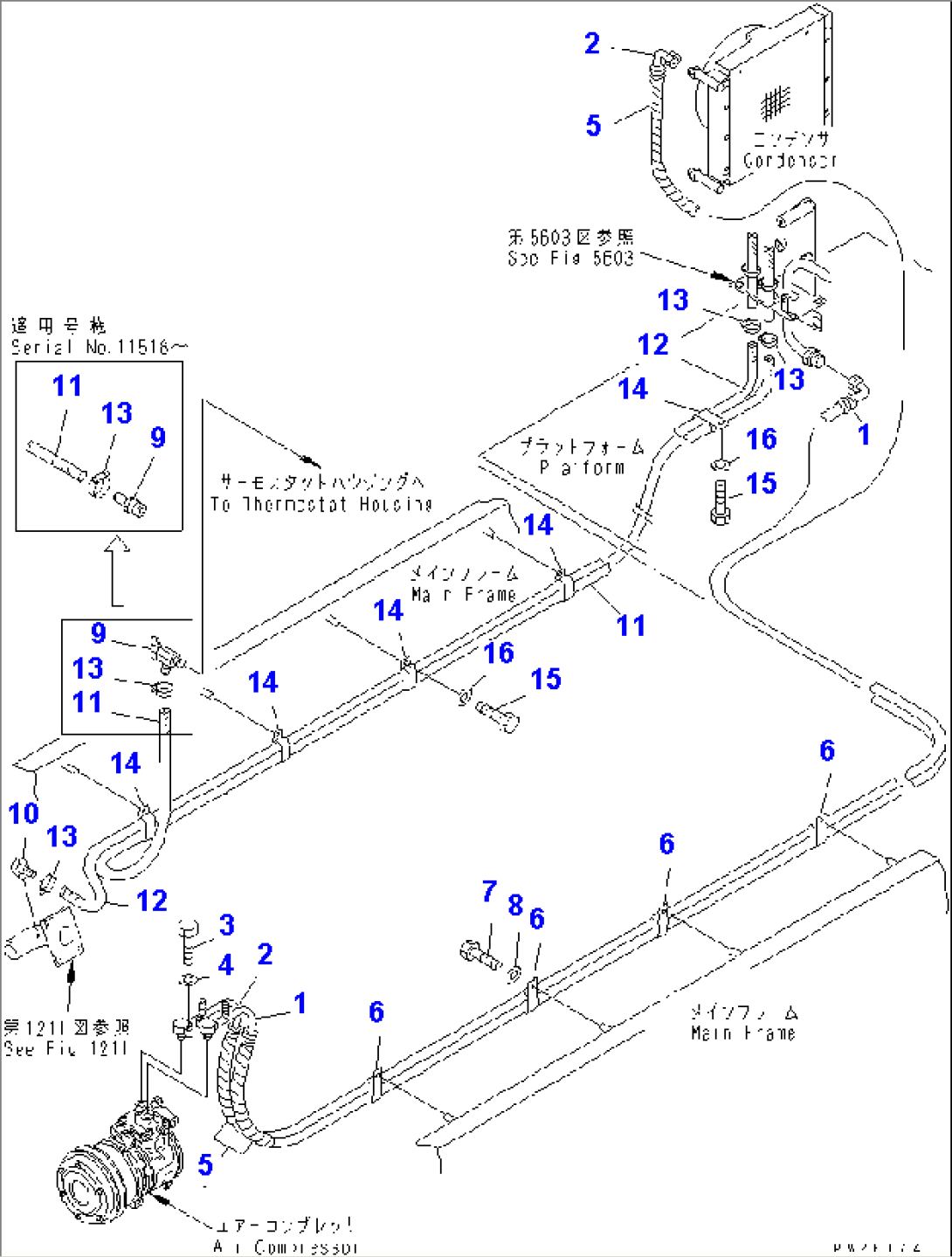 AIR CONDITIONER (2/6) (HEATER AND COOLER PIPING)(#11003-)