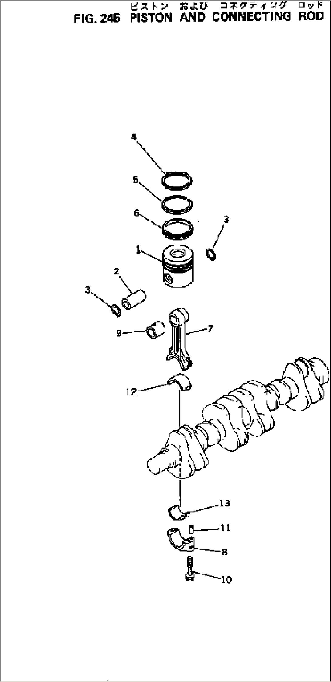 PISTON AND CONNECTING ROD