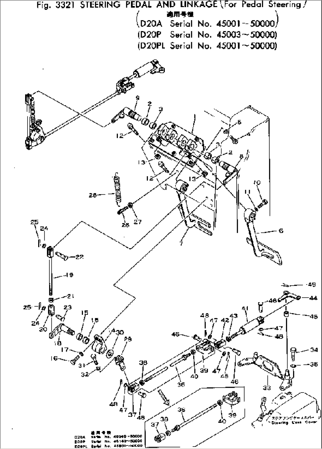 STEERING PEDAL AND LINKAGE (FOR PEDAL STEERING)(#45001-50000)