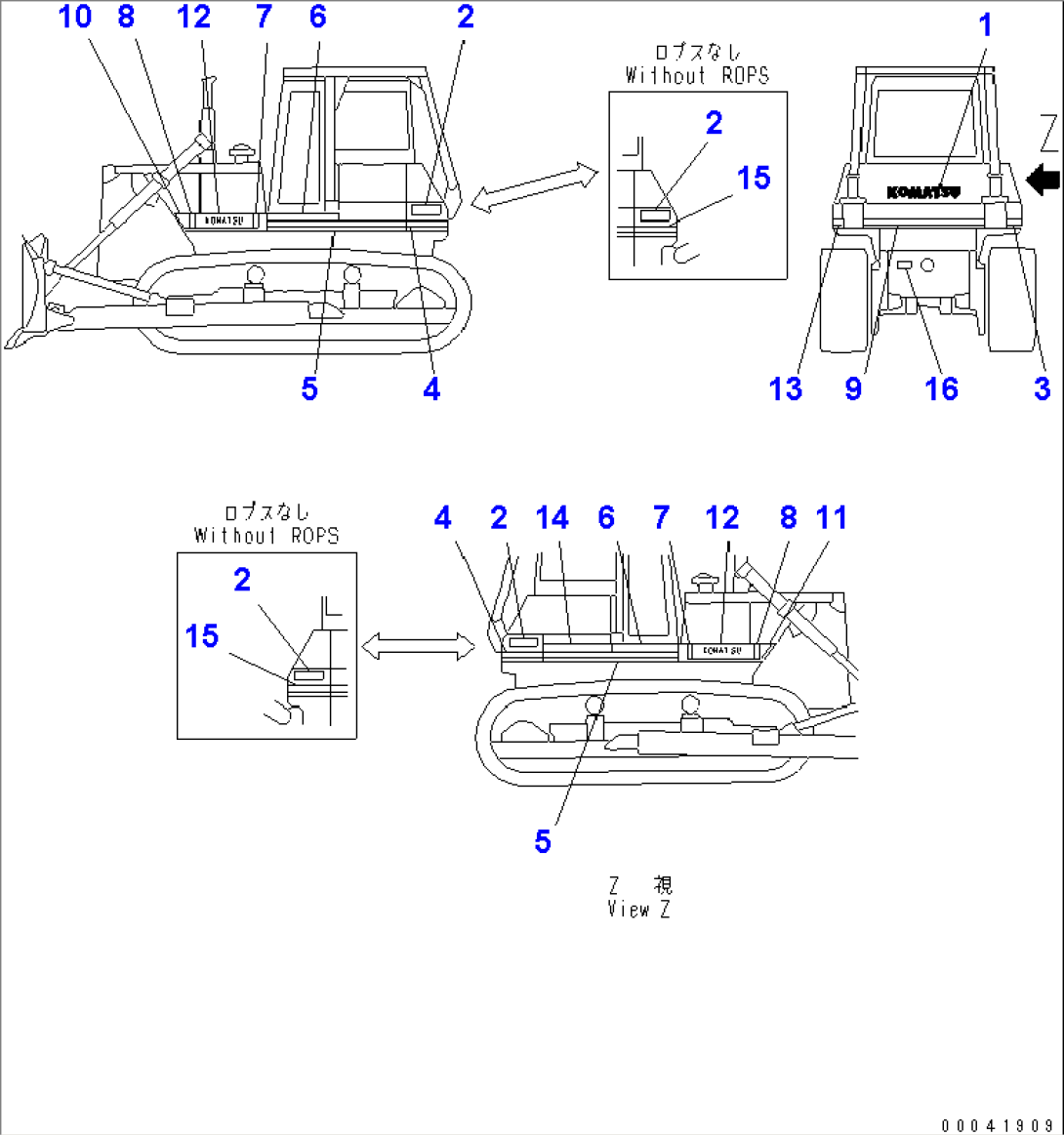 MARKS AND PLATES (ENGLISH) (FOR U.S.A. AND PUERTORICO) (1/2)(#3807-)