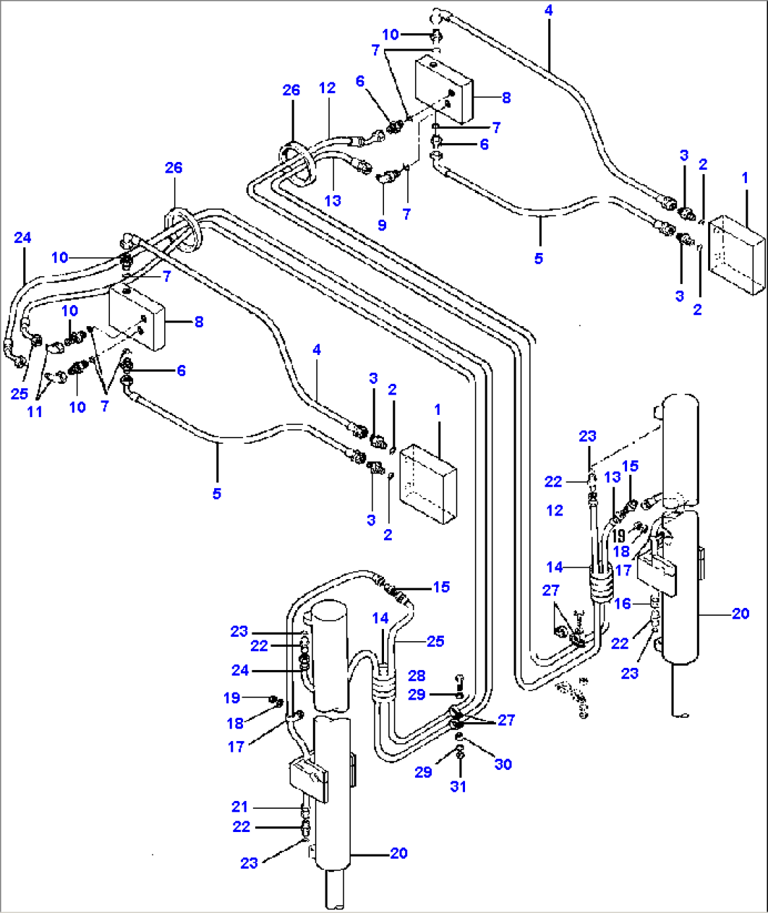 DRAWBAR LIFT ACTUATOR LINES