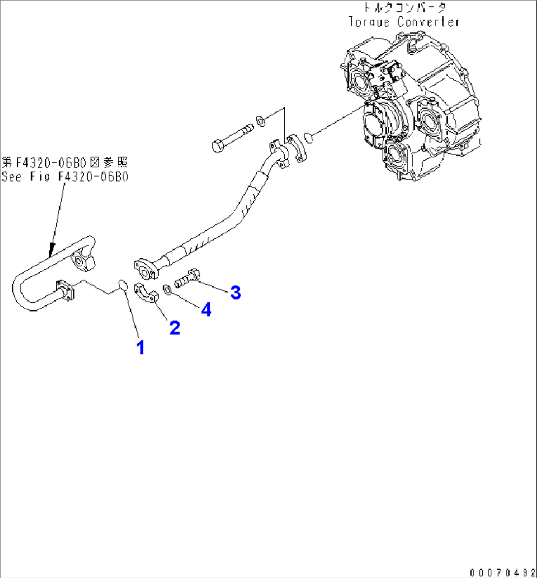 TORQUE CONVERTER AND TRANSMISSION LINE (TORQUE CONVERTER PIPING)(#52406-)