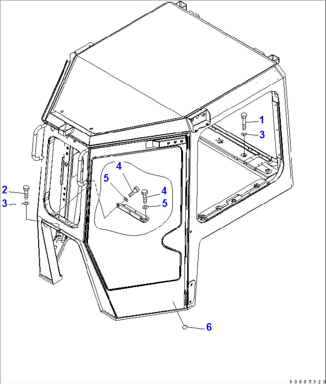 CAB (INSTALLATION PARTS)(#1201-)