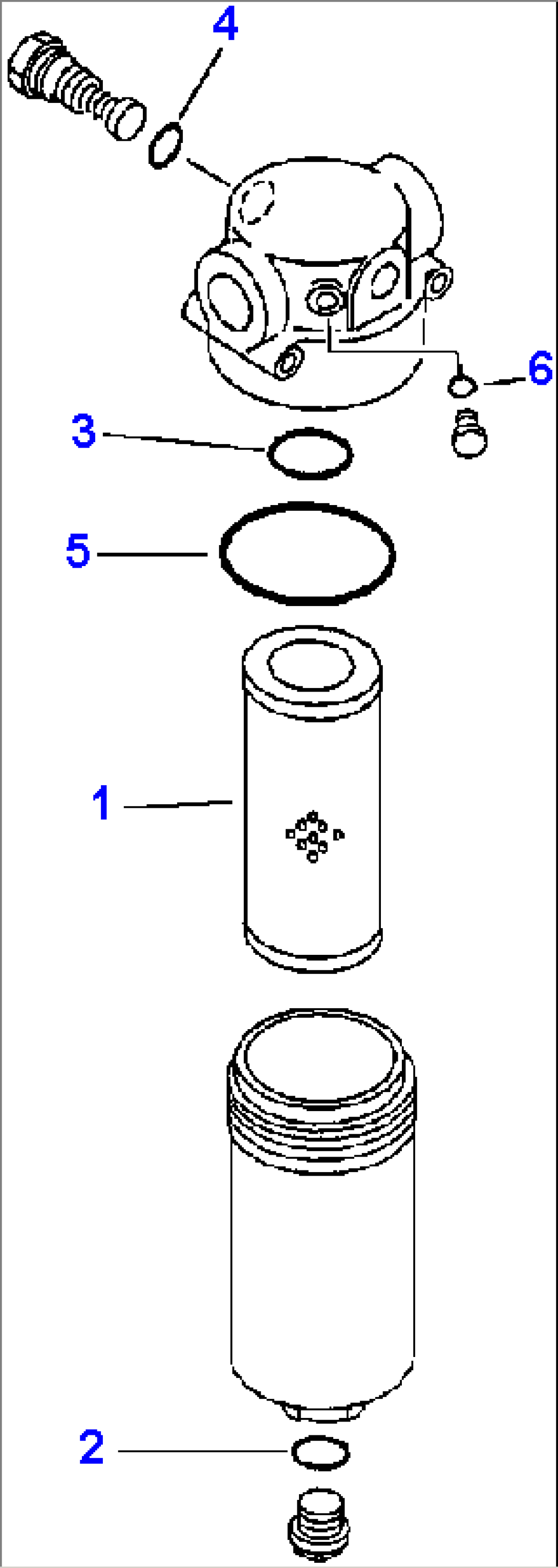 FIG NO. H1270-0501 HYDRAULIC PIPING ATTACHMENT RETURN LINE FILTER