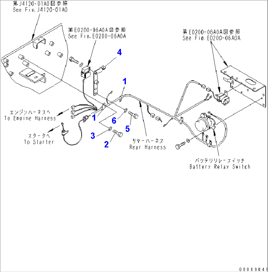 WIRING HARNESS (REAR LINE)(#12152-)