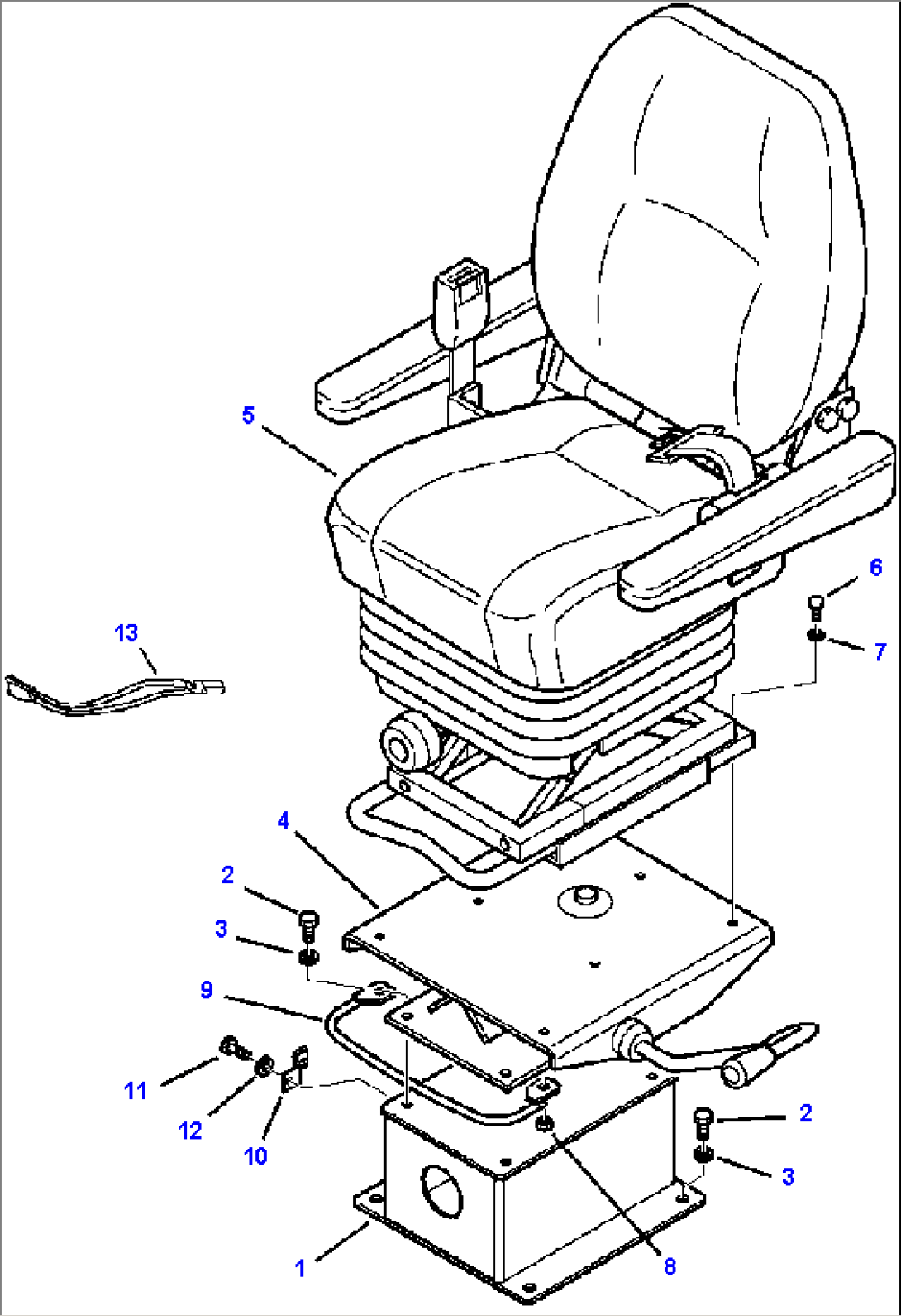 K5013-01A0 CAB ASSEMBLY OPERATORS SEAT MOUNTING
