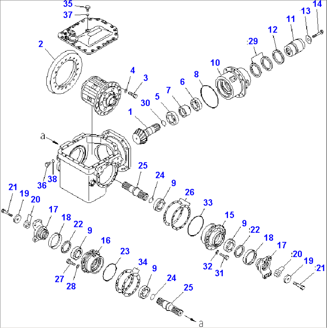 FRONT DIFFERENTIAL (PINION GEAR AND COUPLING) (FOR LIMITED SLIP DIFFERENTIAL)(#2001-)