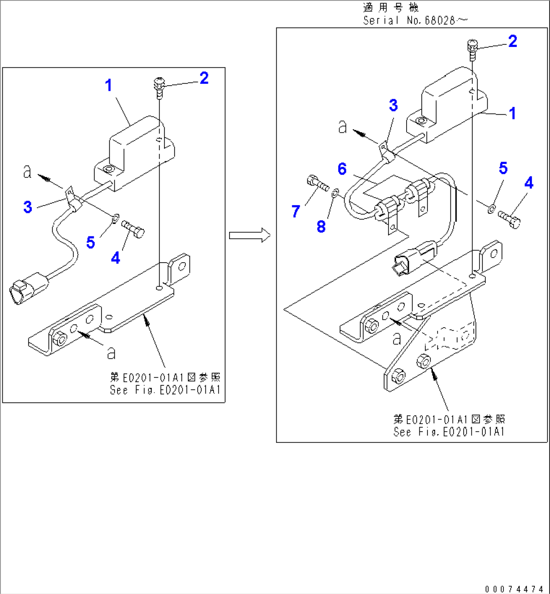 KOMTRAX LESS WIRING (ANGLE SENNSOR)
