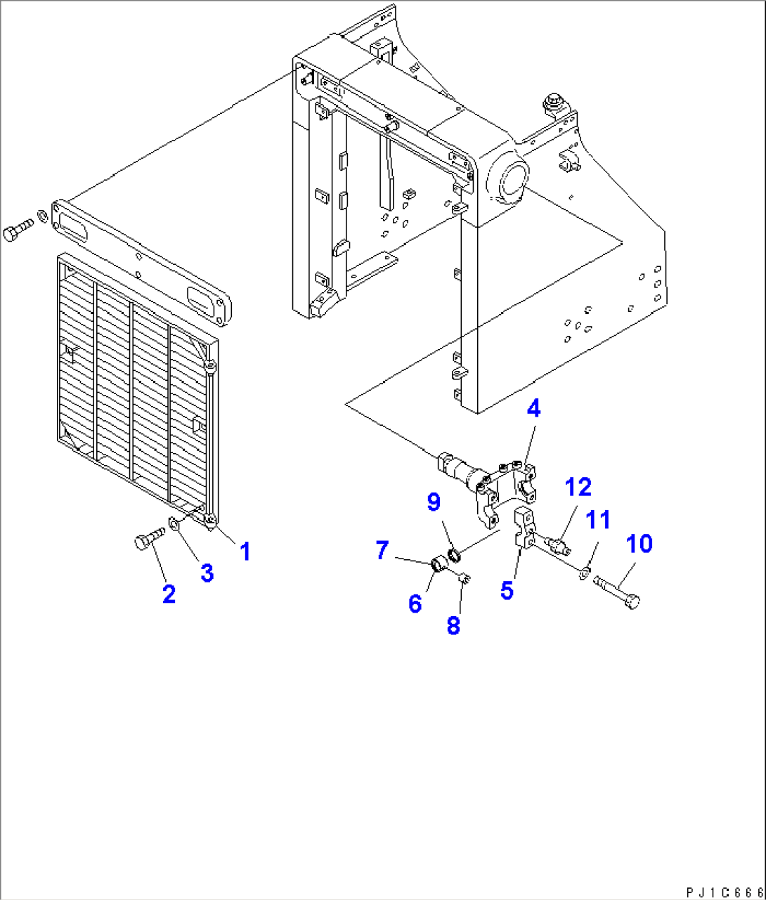 RADIATOR MASK AND CYLINDER STAY