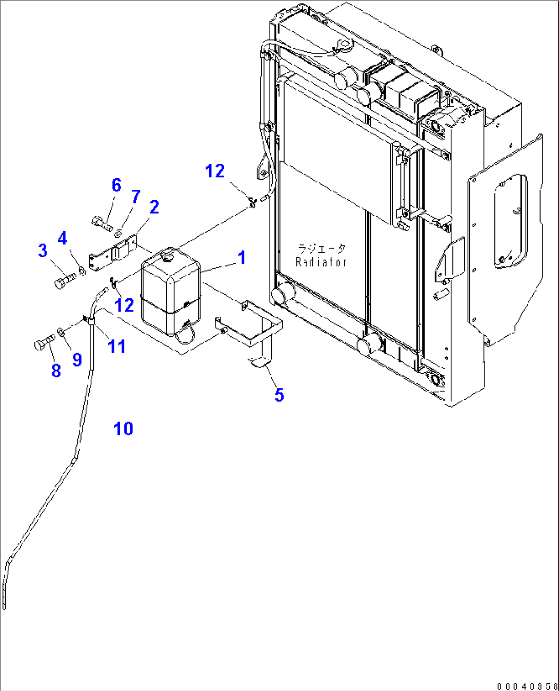 RADIATOR (BRACKET)(#65001-)