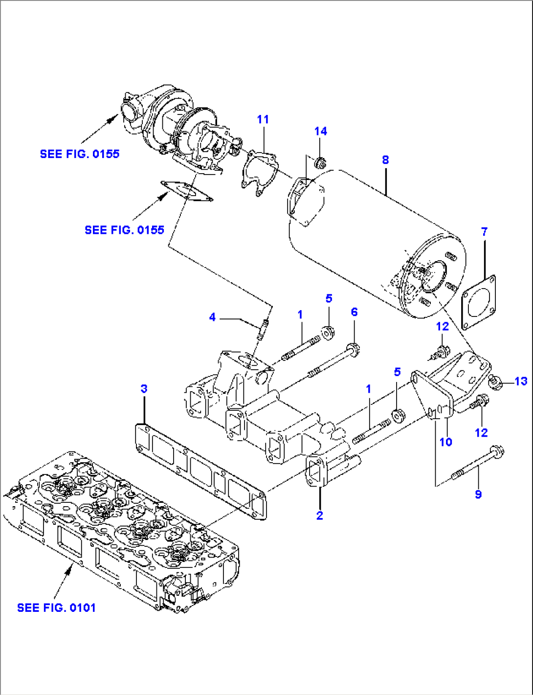 EXHAUST MANIFOLD AND SILENCER