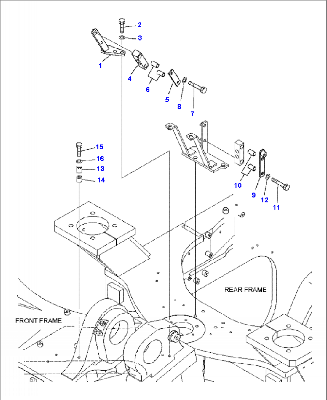H4410-06A0 HYDRAULIC STEERING PIPING PPC LINE MOUNTING BRACKETS