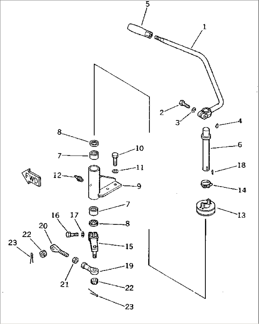 RIPPER CONTROL LEVER (FOR HYDRAULIC RIPPER)