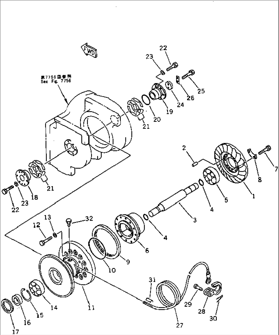 TOWING WINCH (BEVEL GEAR¤ DRUM AND WIRE ROPE)