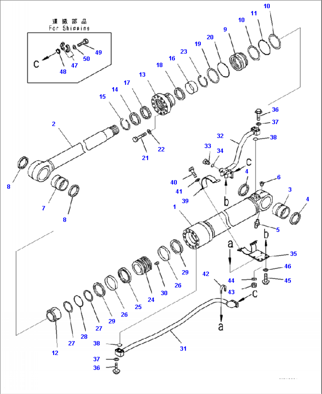 T1120-001002 BOOM CYLINDER R.H.