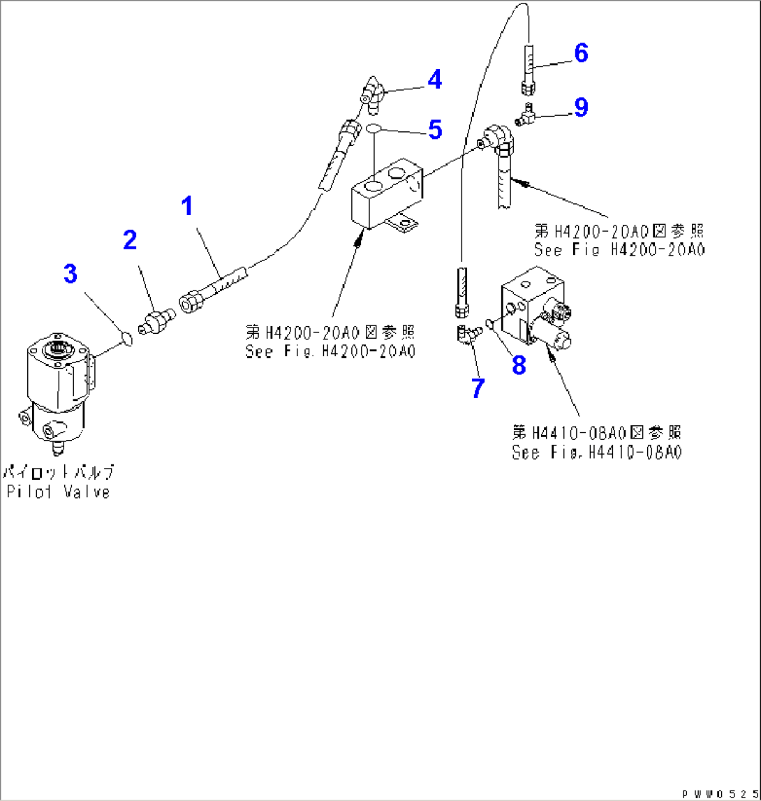 STEERING HYDRAULIC LINE (PILOT VALVE DRAIN LINE)