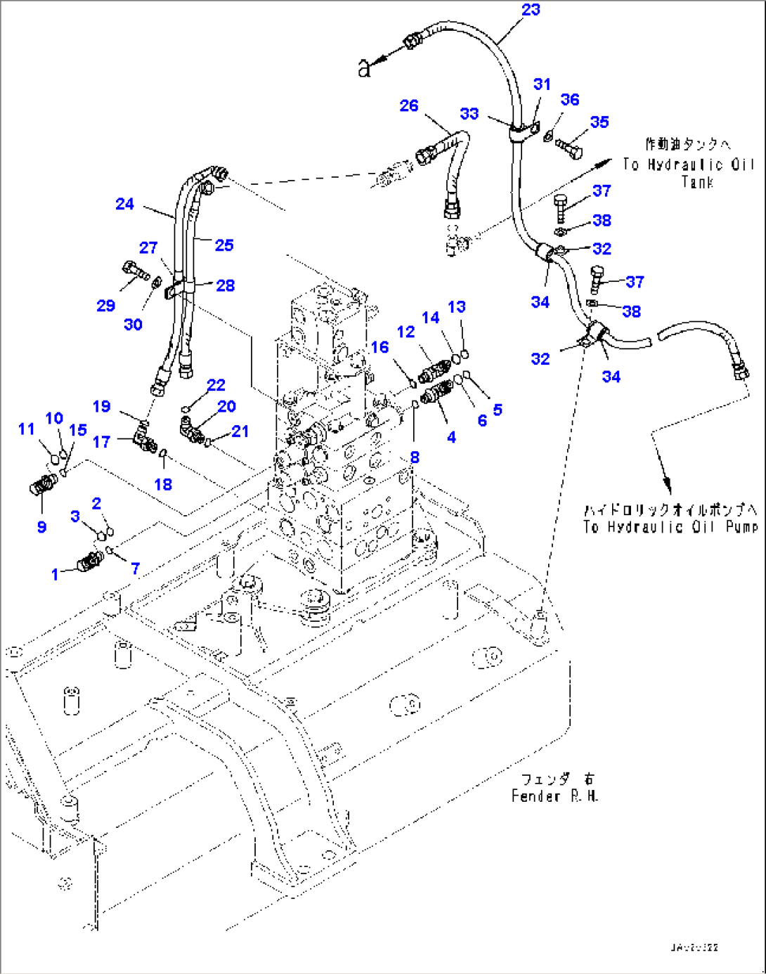 Fender Group, Control Valve Steering Piping (#80001-)