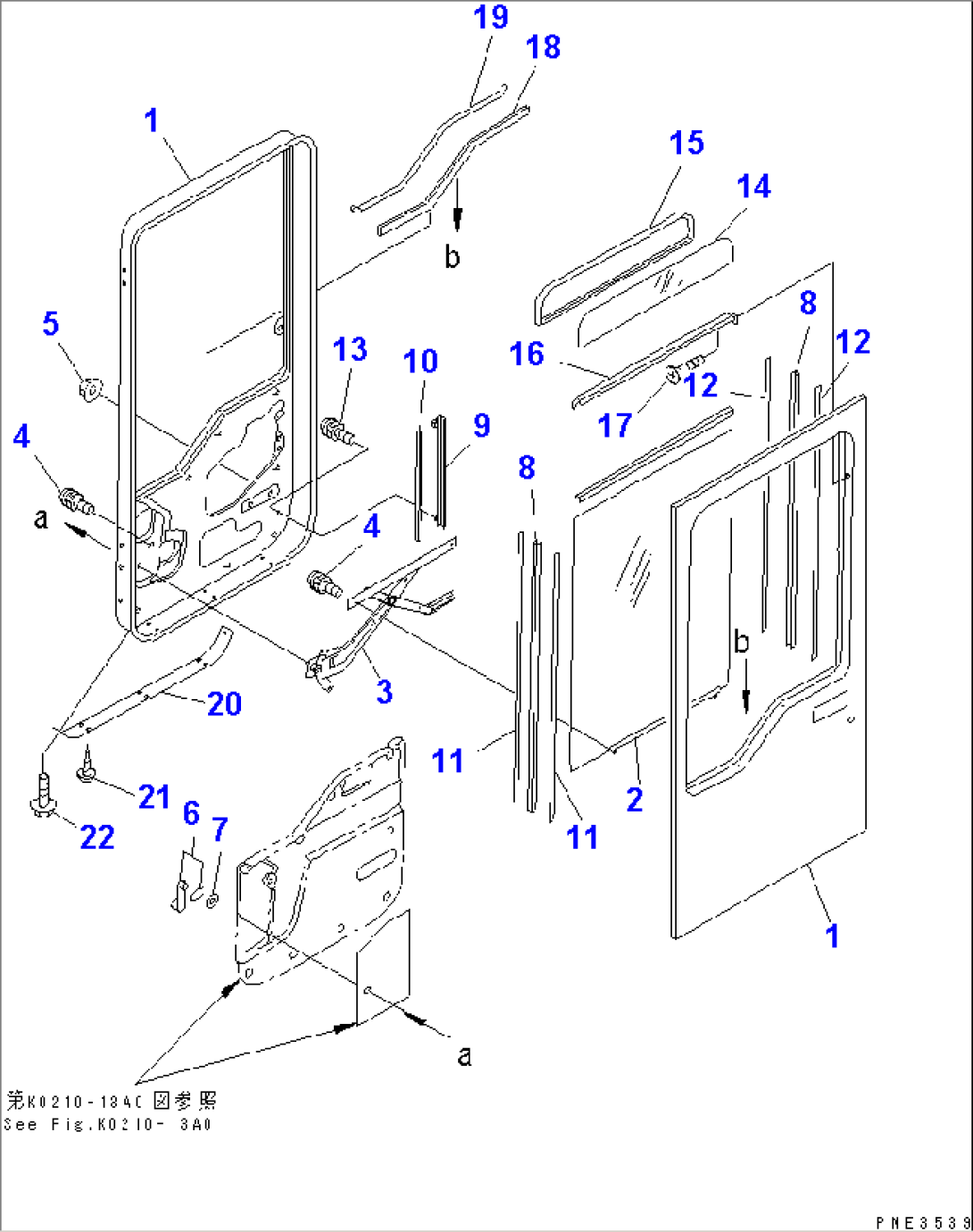 ROPS CAB (DOOR¤ L.H.)(#54001-)