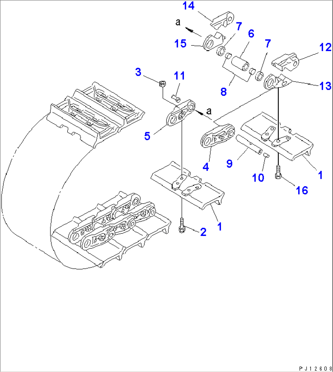 TRACK SHOE (LUBRICATE TYPE) (ON-ROCKBED)(#35001-36326)
