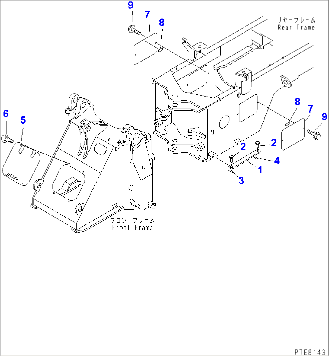 BAR LOCK AND COVER (WITH 3-SPOOL CONTROL VALVE)
