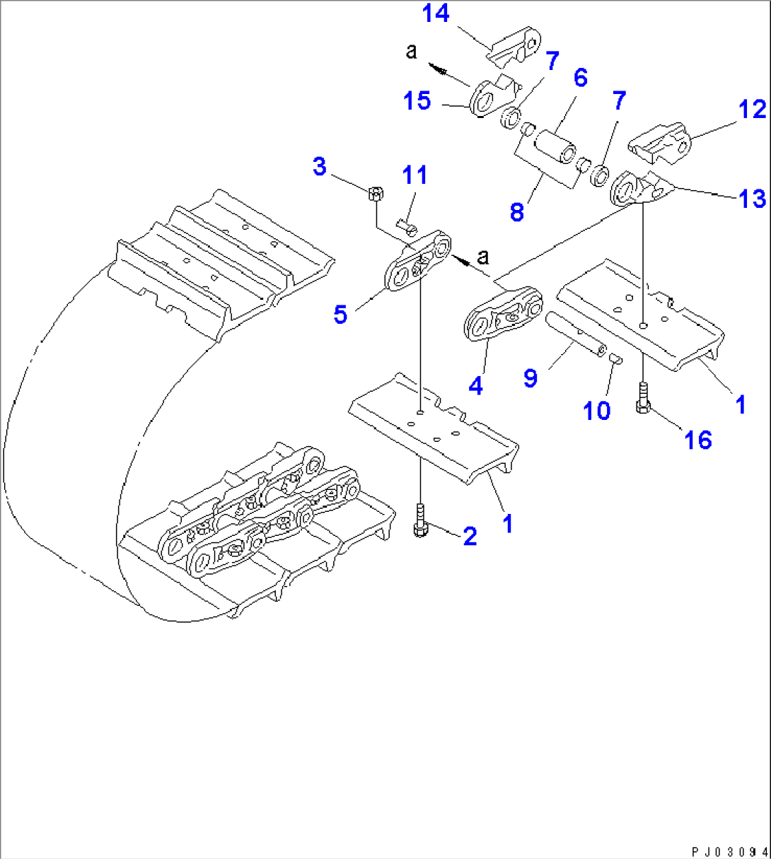 TRACK SHOE (LUBRICATE TYPE) (SINGLE GROUSER) (HEAVY DUTY) (610MM WIDE)