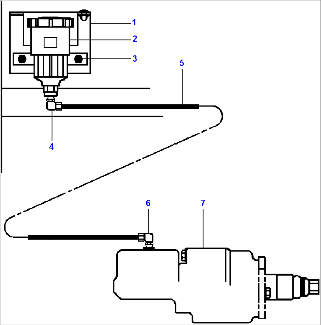 FIG. H0110-01A1 HYDRAULIC LINES - BRAKES - RESERVOIR TO MASTER CYLINDER