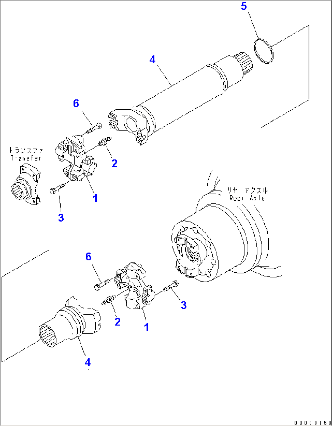 DRIVE SHAFT (REAR)(#50013-)