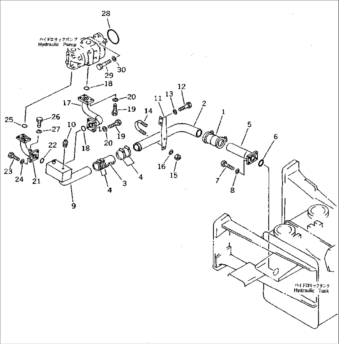 HYDRAULIC PIPING (1/5) (SUCTION LINE)(#4001-4406)